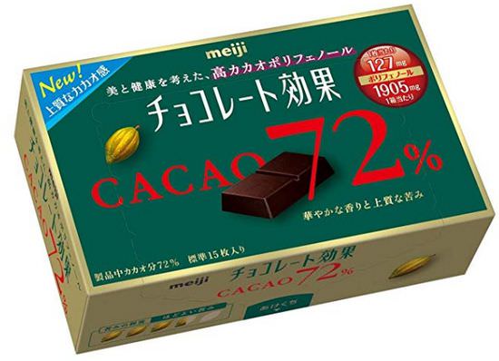 チョコレート効果 カカオ72%  板チョコの糖質
